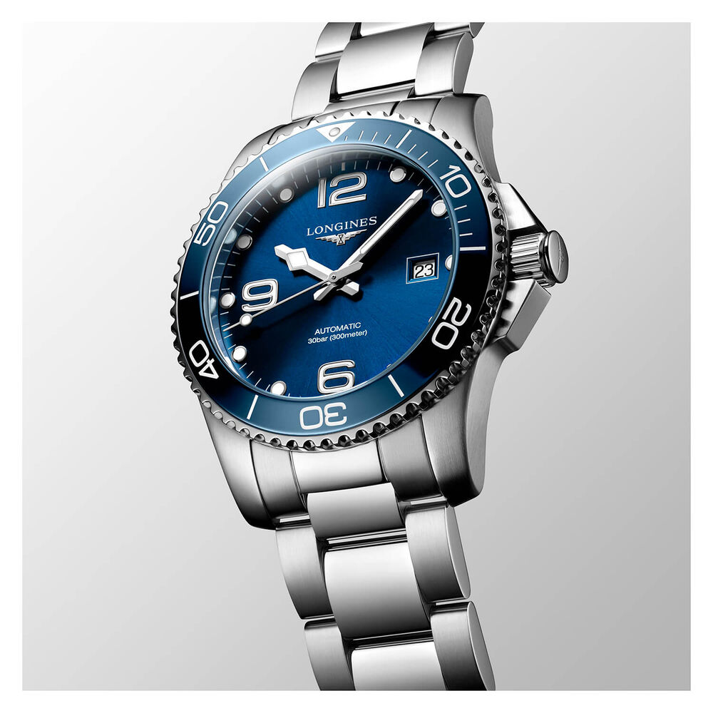 Longines Diving HyrdoConquest Sport 41mm Blue Steel Bracelet Watch image number 4