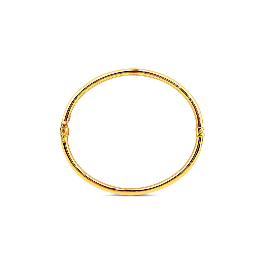 9ct Yellow Gold Plain Bangle image number 0