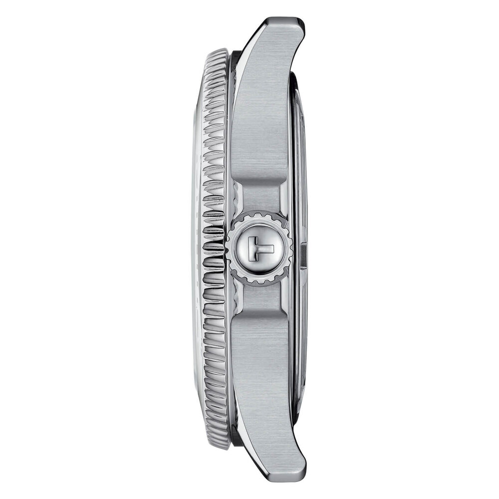 Tissot Seastar 1000 35.5mm Quartz White Dial Steel Case Steel & White Rubber Bracelet Set Watch image number 1