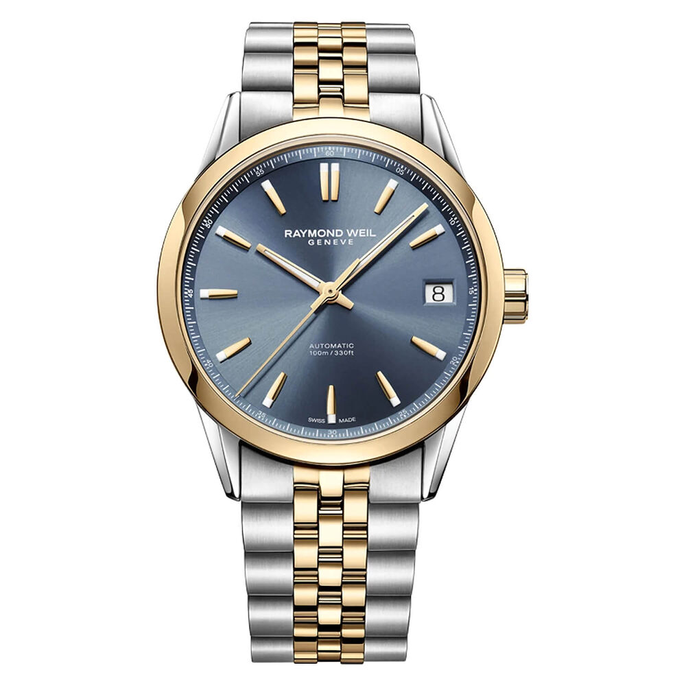 Raymond Weil Freelancer 40mm Blue Dial Two-tone Steel Bracelet Watch