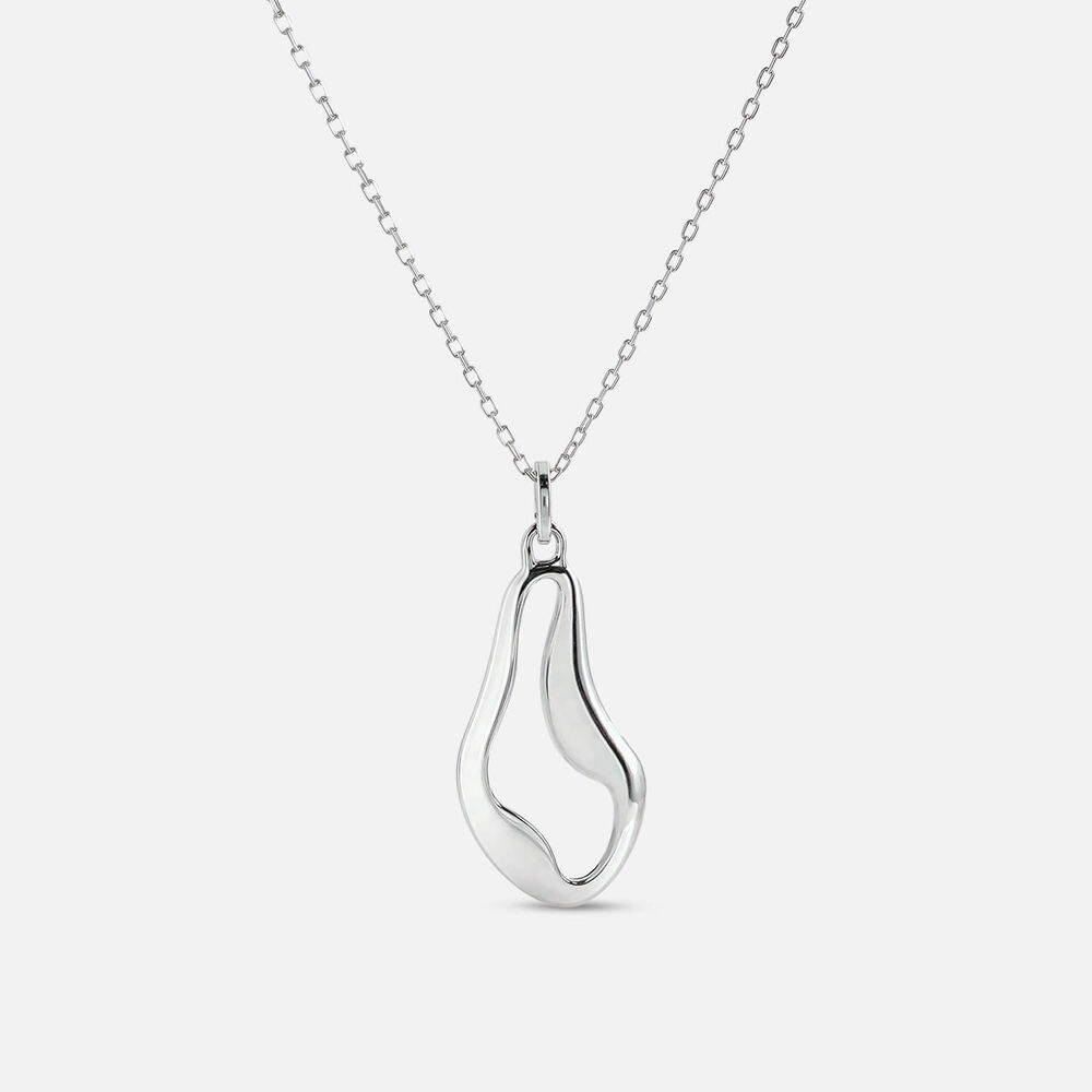 Sterling Silver Open Swirl Centre Pendant