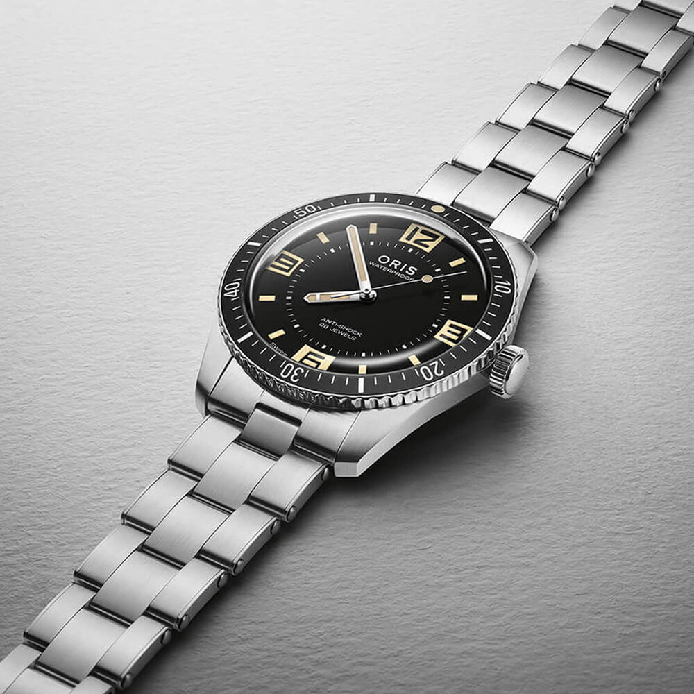 Oris Divers Sixty-Five 60th Anniversary Edition 40mm Black Dial Steel Bracelet Watch