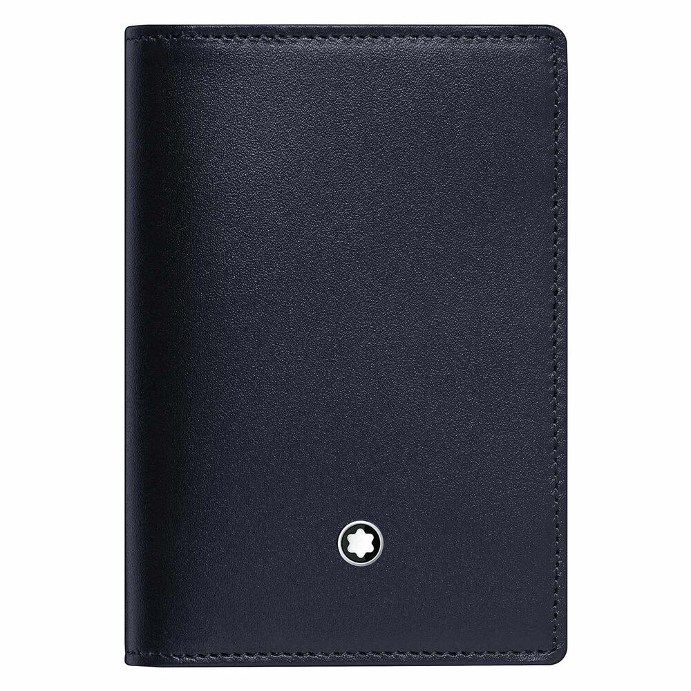 Mont Blanc Meisterstück Business Card Holder with Gusset Blue Wallet