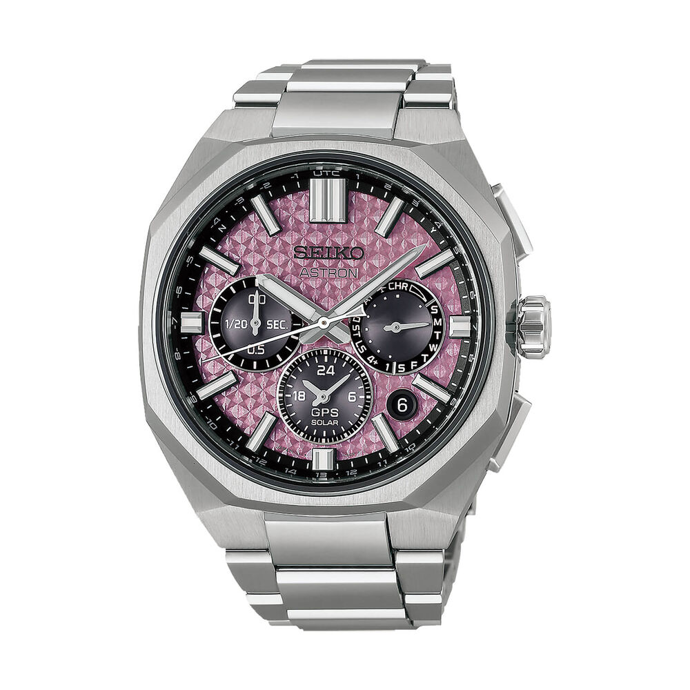 Seiko Astron GPS Solar 2026 Limited Edition Crystal Pink Titanium Case & Bracelet Watch