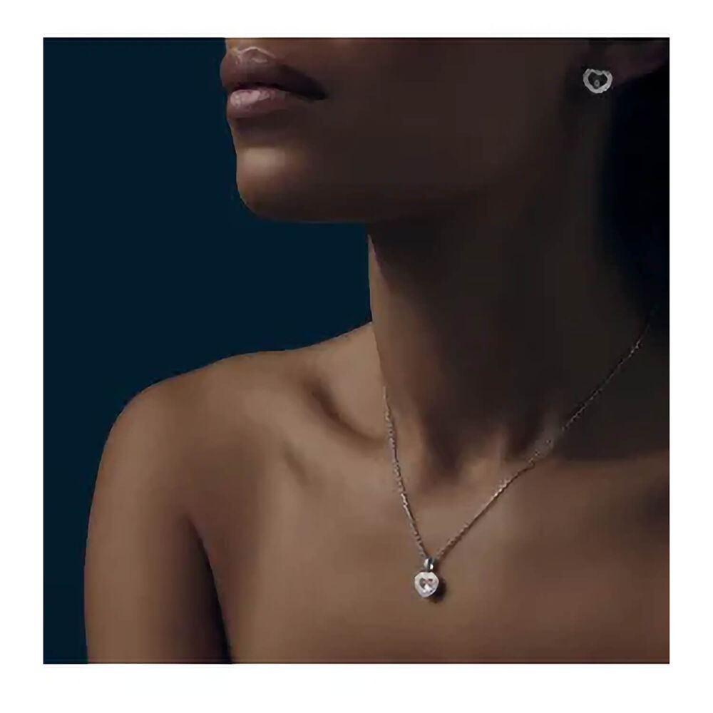 Chopard Happy Diamonds Icons Heart 18ct White Gold 0.19ct Diamond Necklace image number 4