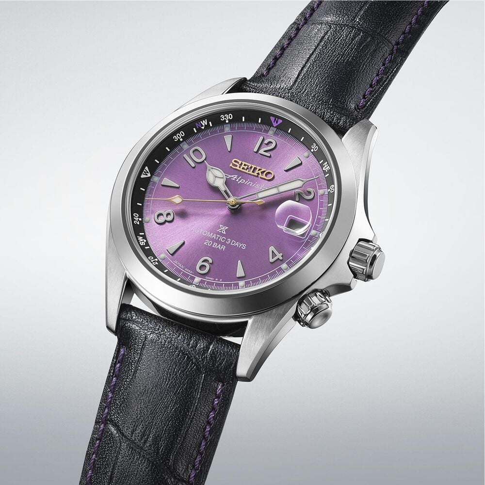 Seiko 145th Anniversary Alpinist Mechanical Limited Edition Edo Purple Watch