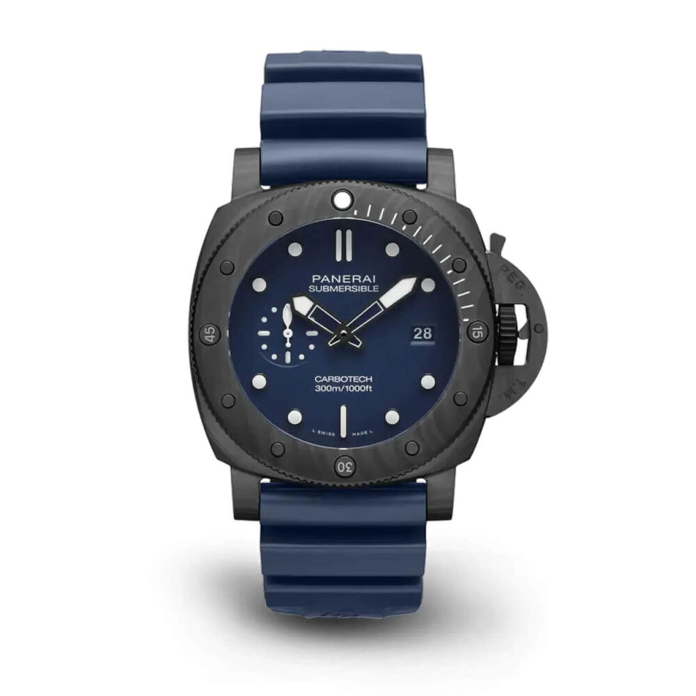 Panerai Submersible 44mm QuarantaQuattro Carbotech™ Blu Abisso Blue Dial Strap Watch