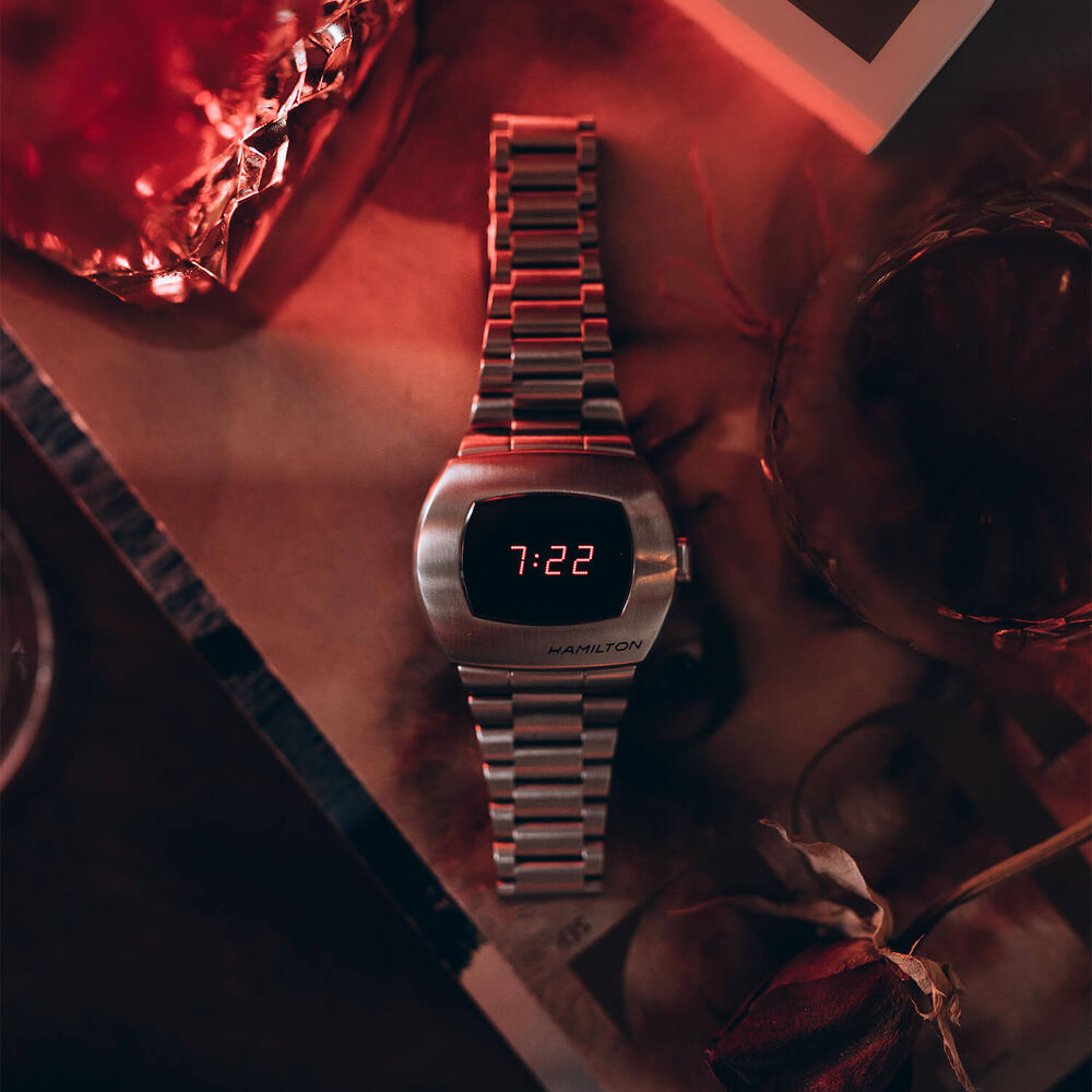 Hamilton American Classic PSR Digital Quartz Digital Steel Case Watch image number 11