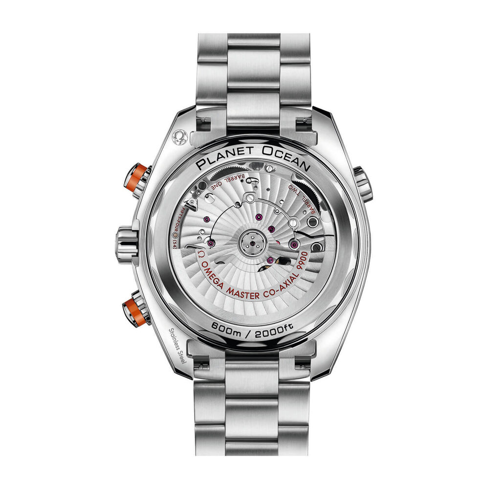 Omega Seamaster Planet Ocean Grey Dial Silver Bracelet Mens Watch