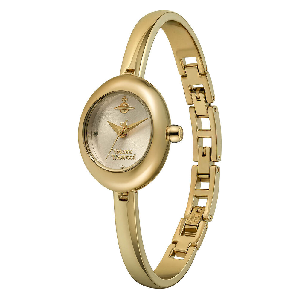 Vivienne Westwood Audley 22mm Gold Dial Gold Tone Steel Bracelet Watch