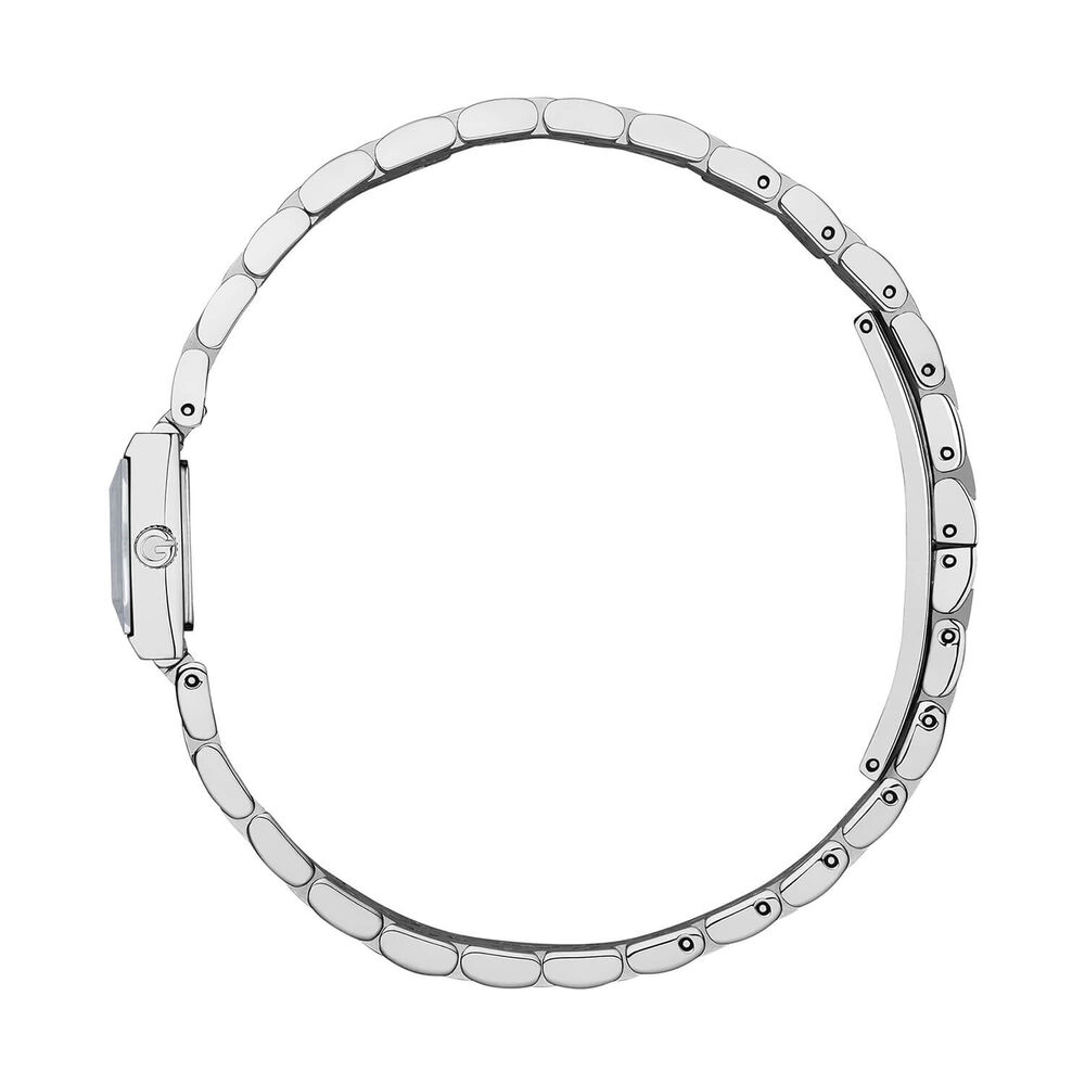 Gucci G-Frame 14x18mm Pink Dial Diamond Dots Stainless Steel Bracelet Watch image number 2