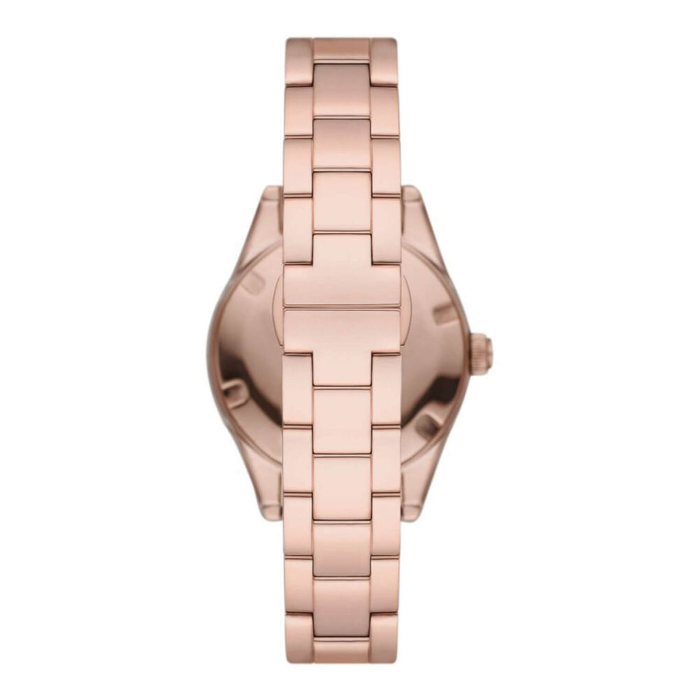 Armani 36mm Blue Dial Rose-Gold Tone Case Ladies' Watch image number 2
