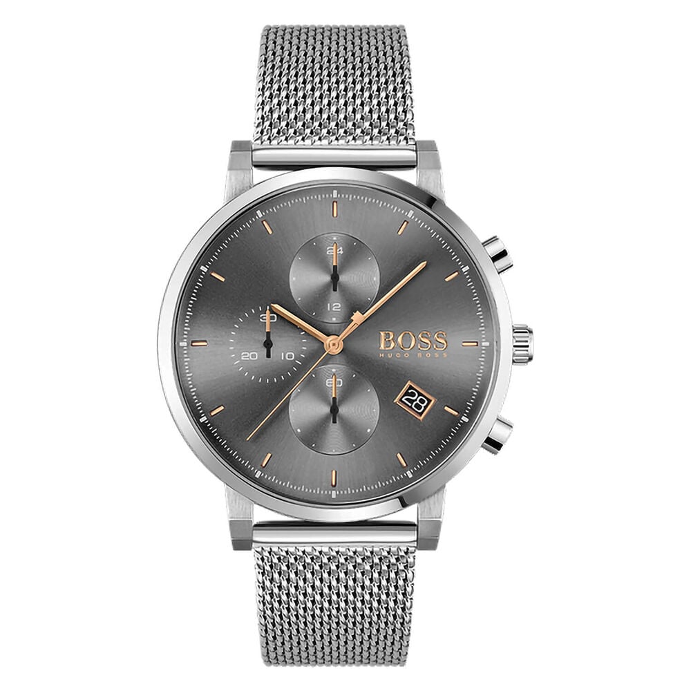 Hugo Boss Integrity Grey Dial Chronograph 43mm Mens Watch image number 0