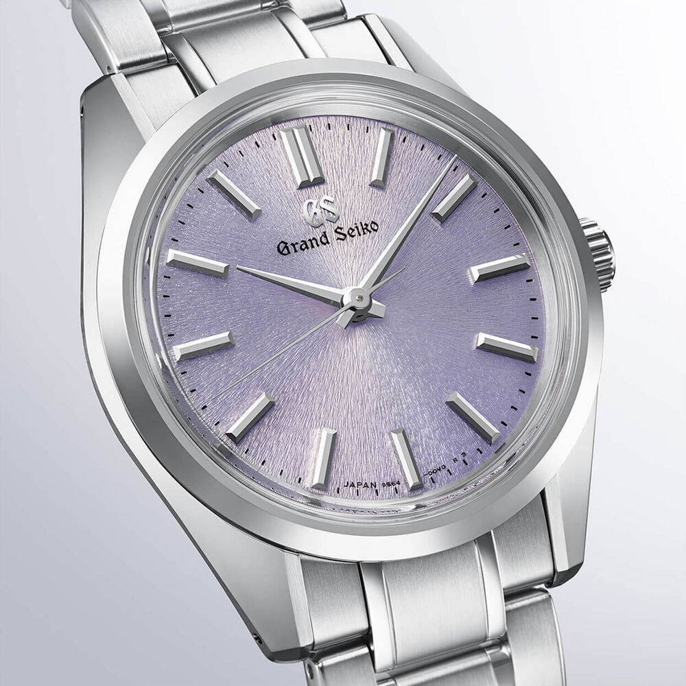 Grand Seiko Heritage &lsquo;Purple Kiri&rsquo; 36.5mm Purple Dial Steel Bracelet Watch image number 2