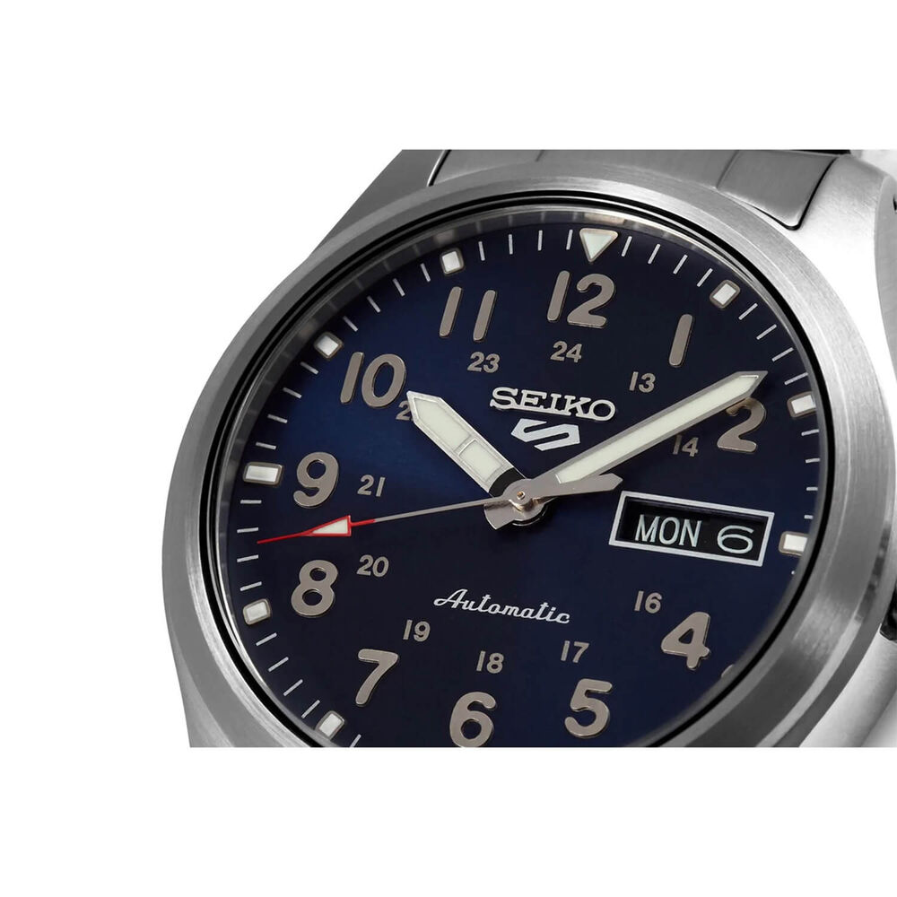 Seiko 5 Sports Field 39.4mm Blue Dial Bracelet Watch image number 2