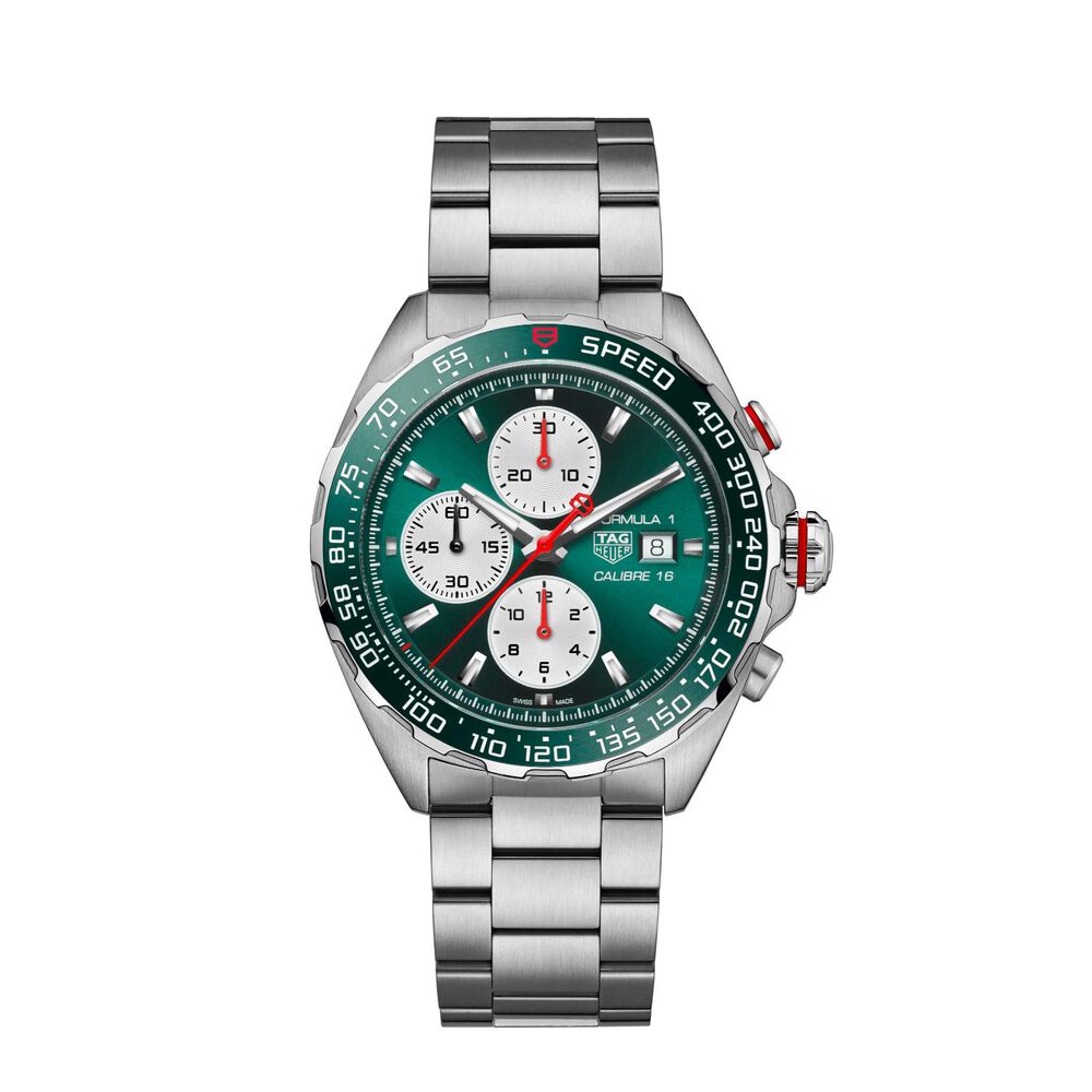 TAG Heuer Formula 1 Chronograph x Goodwood Festival of Speed 44mm Green Dial Watch