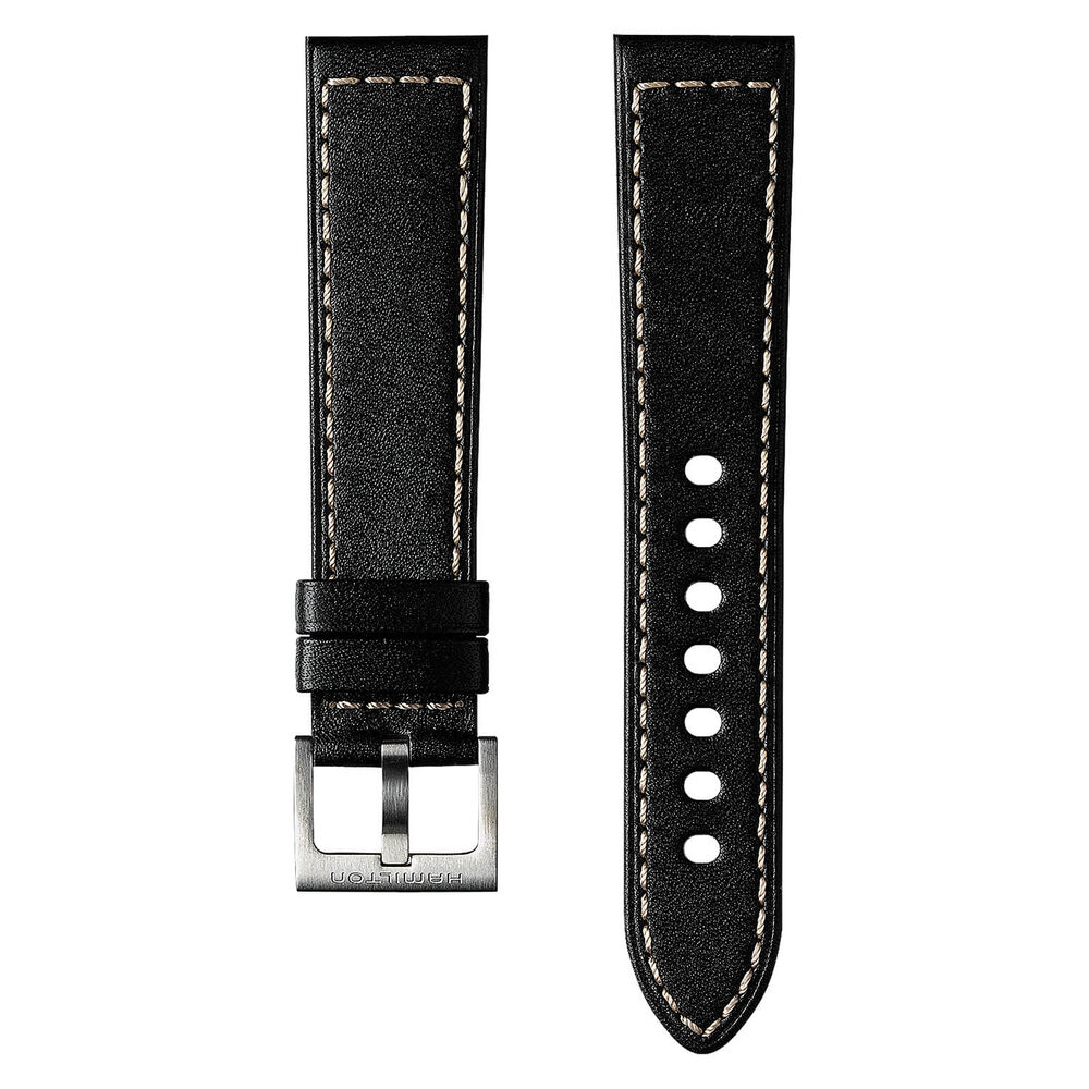 Hamilton Khaki Field Auto 38mm Black Steel Case Black Strap Watch image number 1