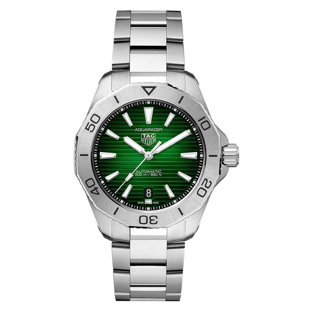 TAG Heuer Aquaracer Professional 200 Date 40mm Green Dial Stainless Steel Bracelet Watch image number 0