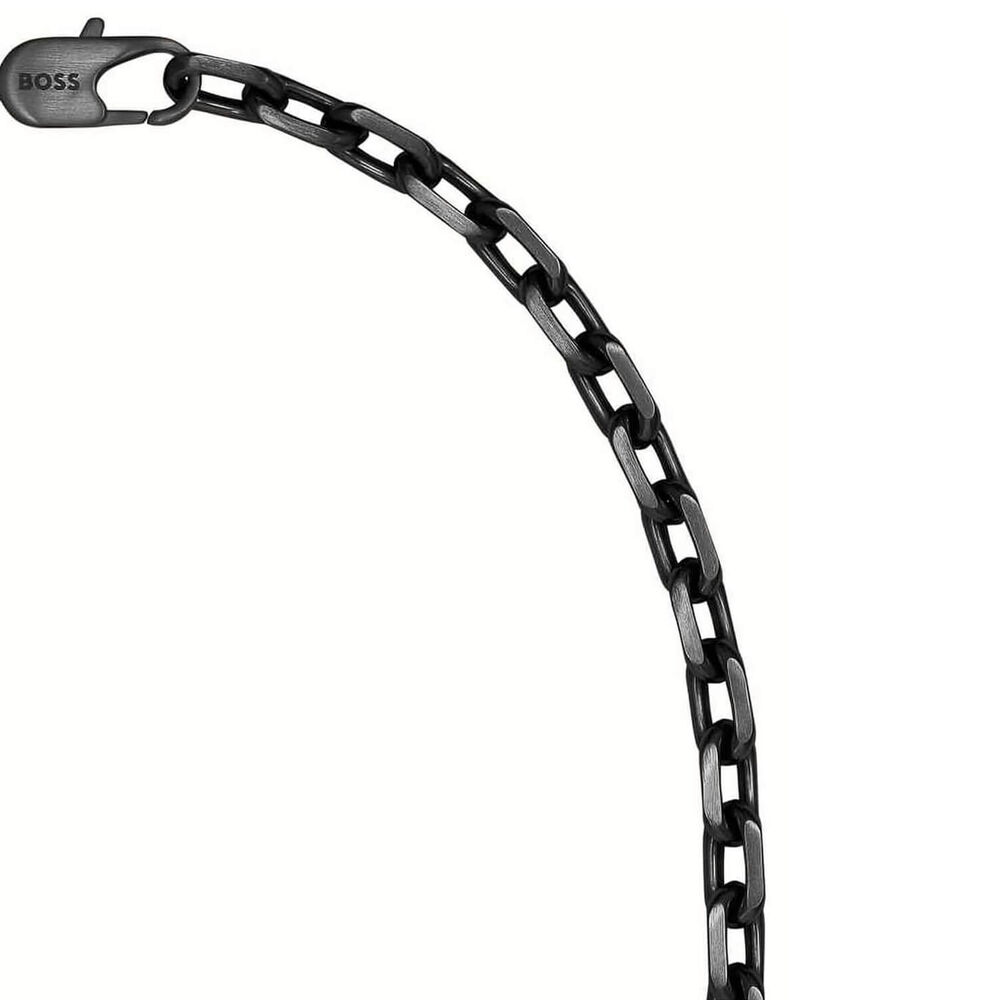 BOSS Black Copper IP Chain Necklace image number 2