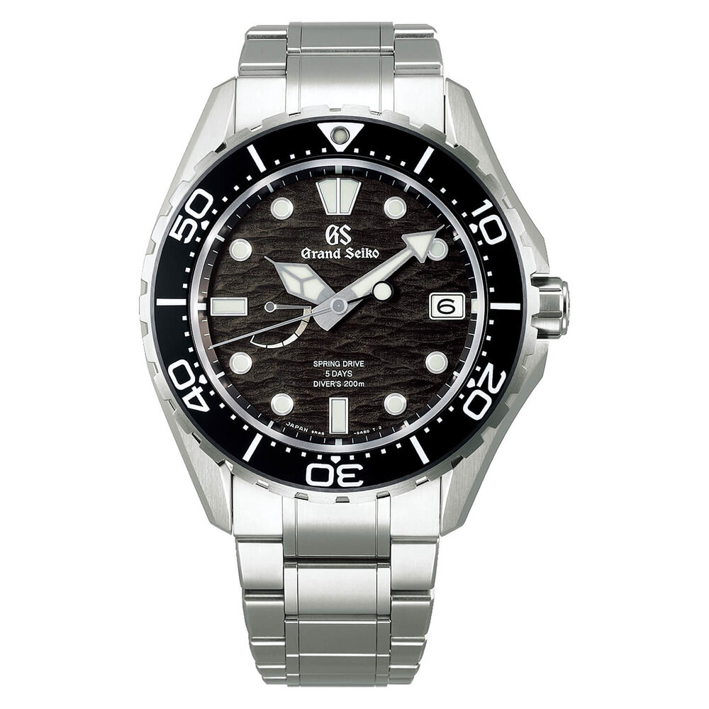 Grand Seiko Evolution 9 43.8m Black Dial Bracelet Watch