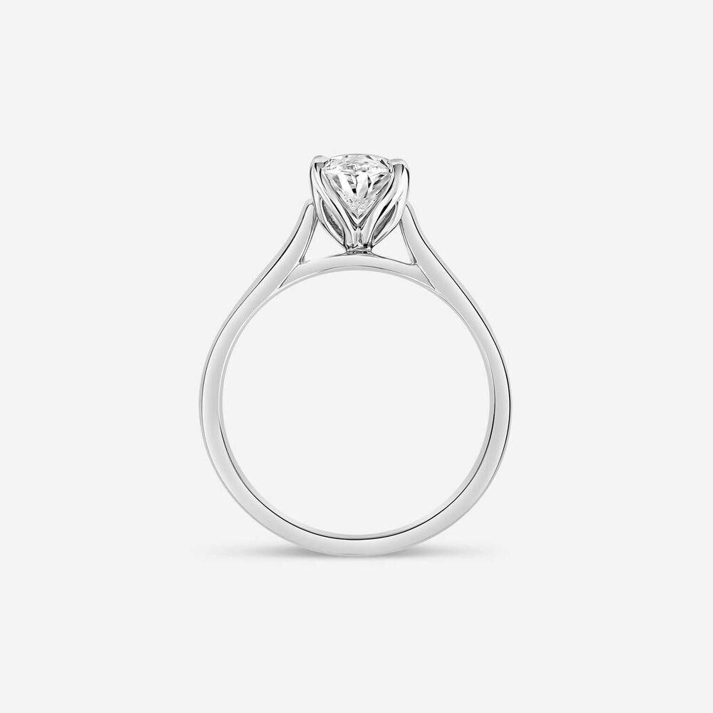 Born Platinum Lab Grown 1.20ct Oval Solitaire Diamond Ring image number 3