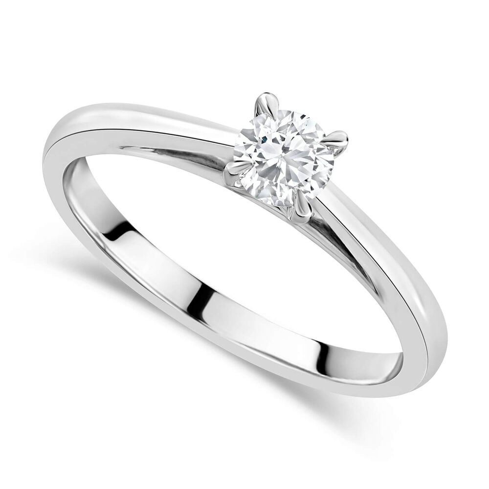 Platinum 0.30ct Amia Diamond Solitaire Ring image number 0