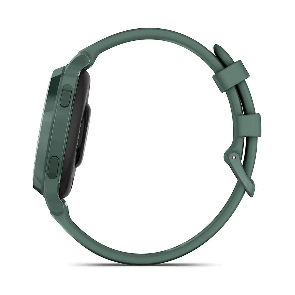 Garmin Lily® 2 Active Jasper Green Bezel Jasper Green Silicone Strap Watch image number 7