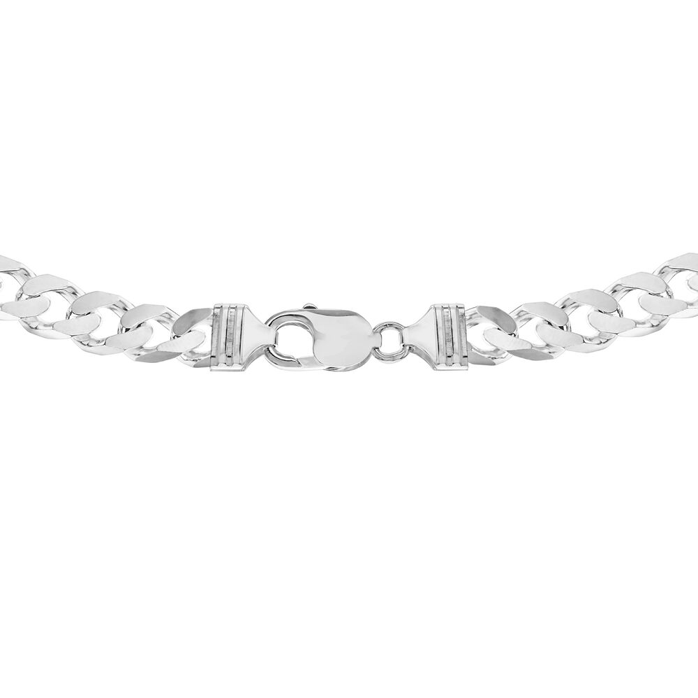 Gents Sterling Silver Heavy Curb Link Chain Necklace