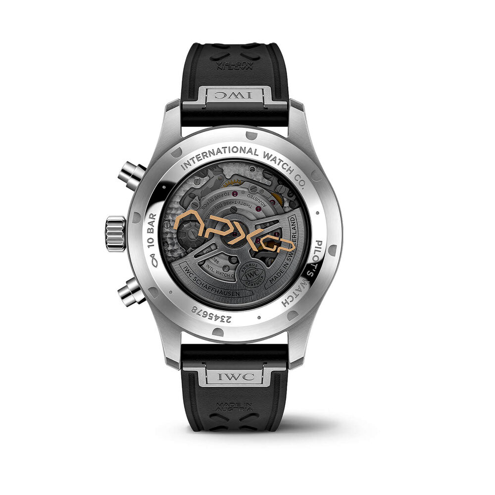 IWC Schaffhausen Pilot’s Chronograph APX GP 43mm Black Dial Rubber Strap Watch image number 2