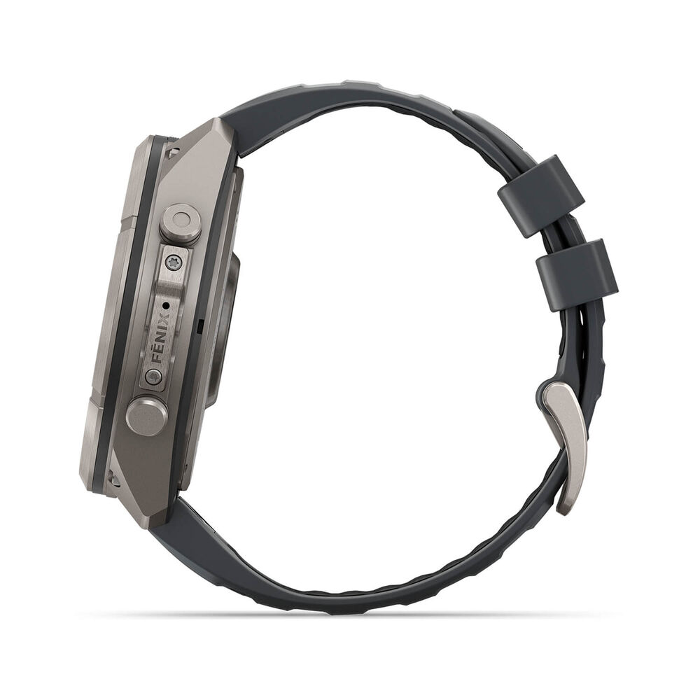 Garmin fenix 9 Pro 51mm Titanium Graphite/Black Silicone Strap Watch
