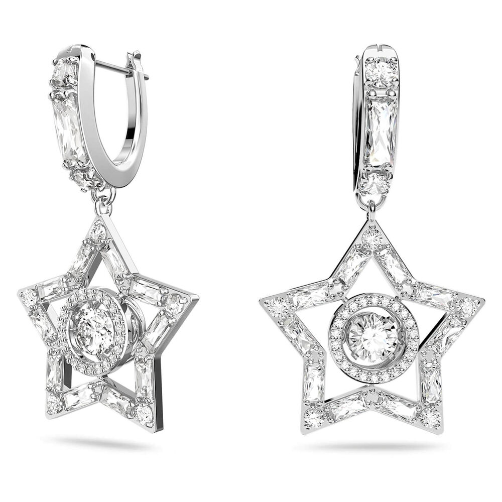 Swarovski Stella Cubic Zirconia Star Drop Earrings