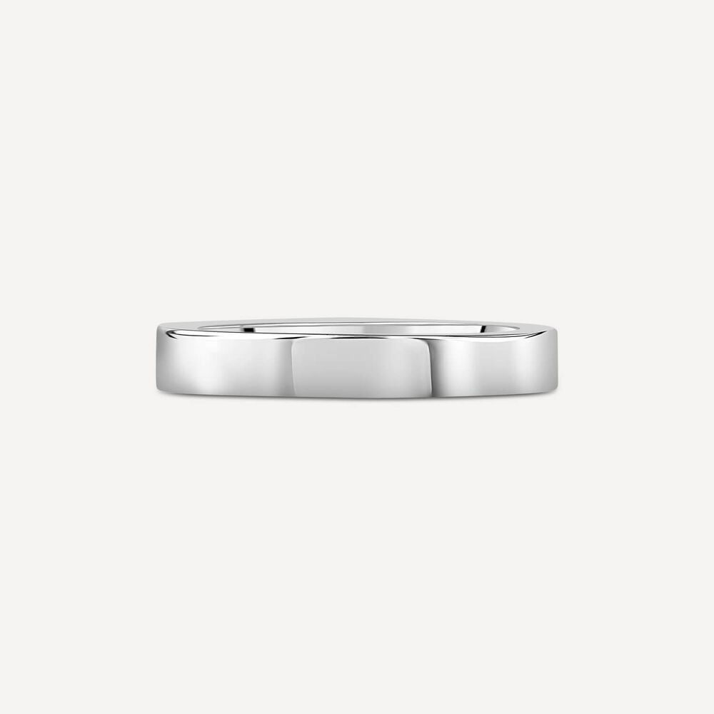 Platinum 2mm Flat Court Wedding Ring image number 1