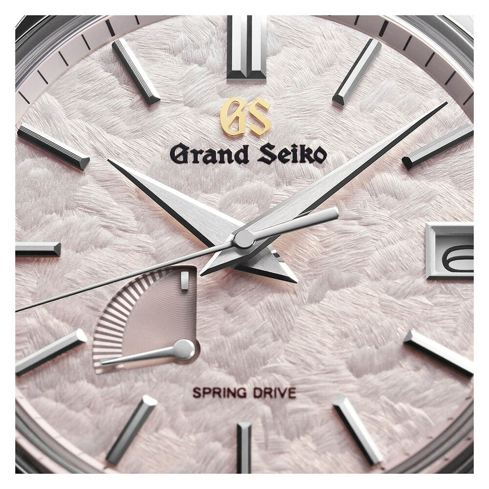 Grand Seiko Heritage Shunbun 40mm Pink Dial Titanium Bracelet Watch image number 1