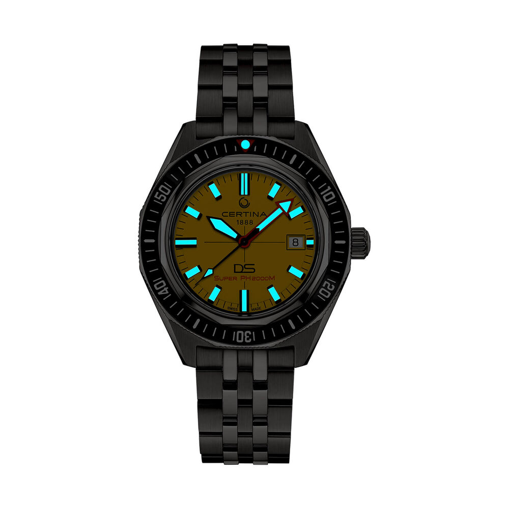 Certina DS Super PH2000M STC 43mm Yellow Dial Titanium Bracelet Watch