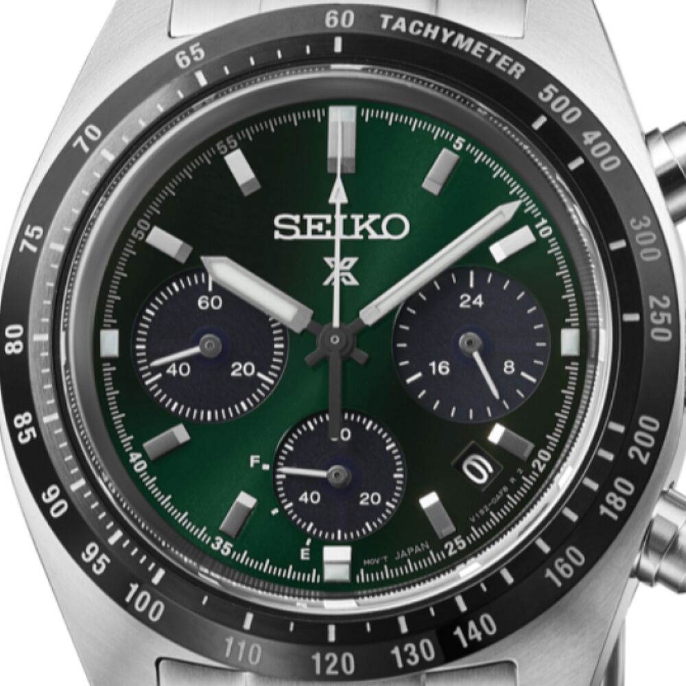 Seiko Prospex ‘Deep Green’ Speedtimer Solar Chronograph 39mm Green Dial Steel Case Watch