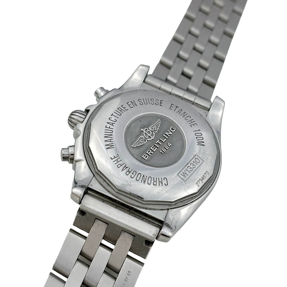 Pre-Owned Breitling Chronomat 38 SleekT Chronograph 38mm MOP Dial Steel Bracelet Watch image number 3