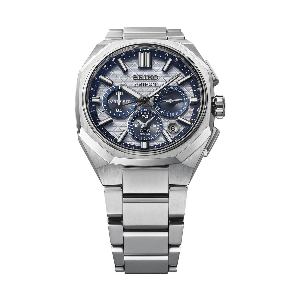 Seiko 145th Anniversary Astron GPS Solar 5X63 White-Silver Dial Titanium Bracelet Watch