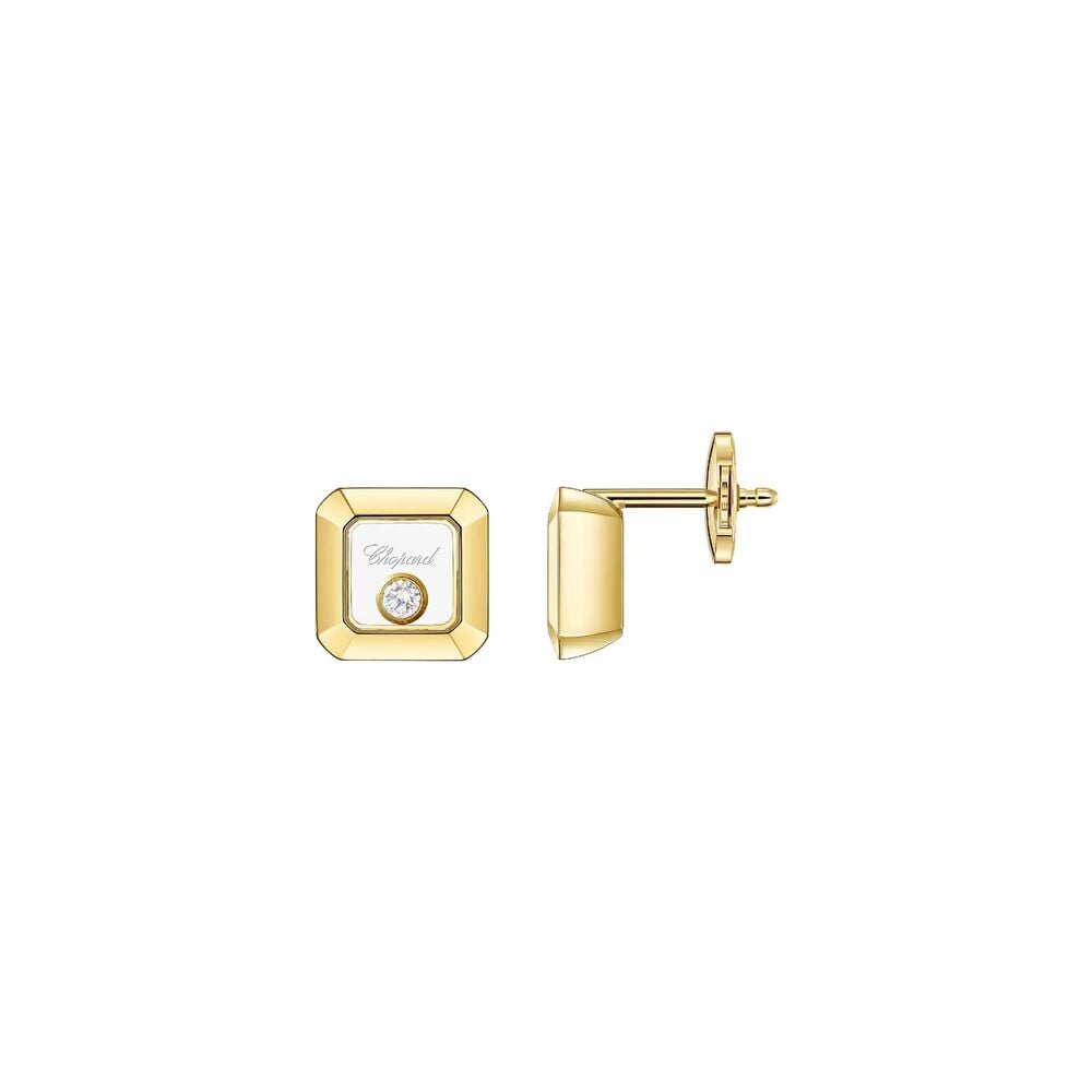Chopard Happy Diamonds Icons 18ct Yellow Gold 0.10ct Diamond Stud Earrings image number 1