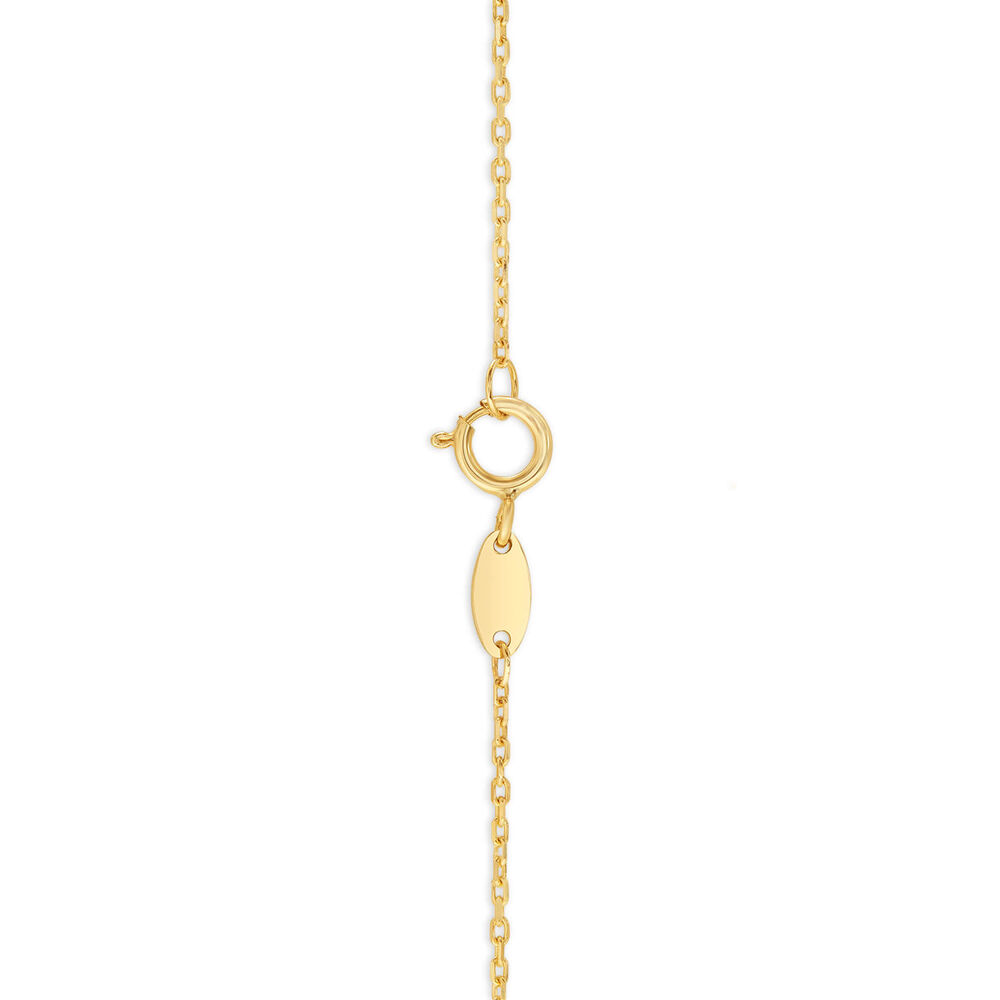 9ct Yellow Gold Bar & Circle Layer Necklet image number 2