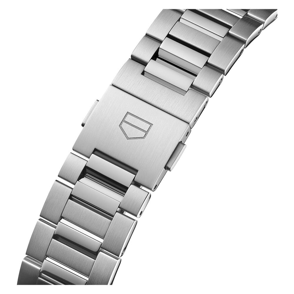 TAG Heuer Carrera Day-Date 41mm Black Dial Rose Gold Index Stainless Steel Bracelet Watch image number 4