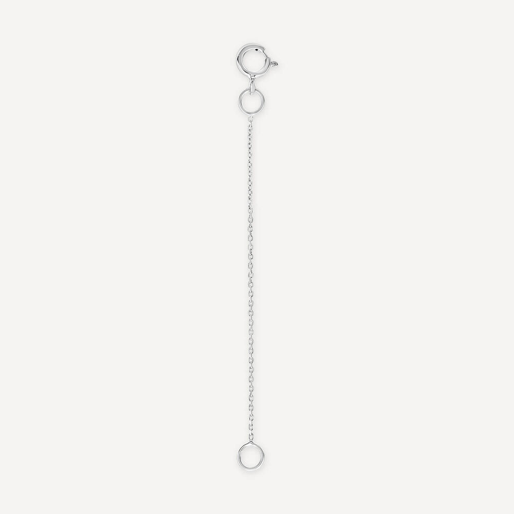 9ct White Gold Extension Curb Chain (5cm) image number 0
