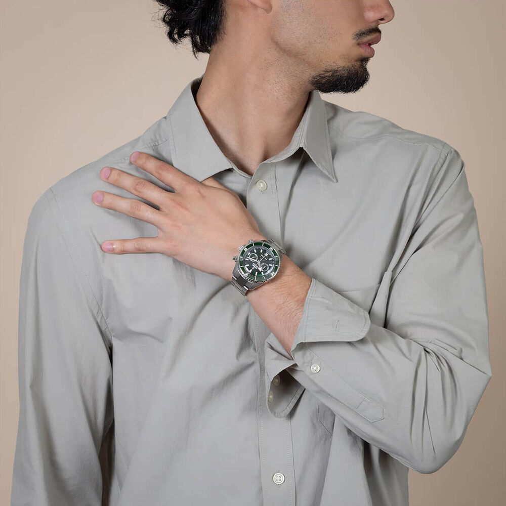 Rado Captain Cook High-Tech Ceramic Automatic Chronograph 43mm Green Dial Bracelet Watch image number 5