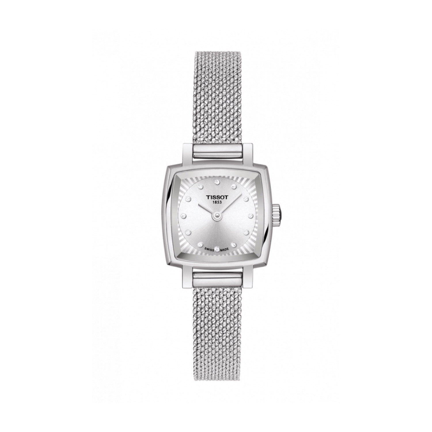 Tissot Lovely Square Steel Bracelet Strap 20mm Ladies Watch at