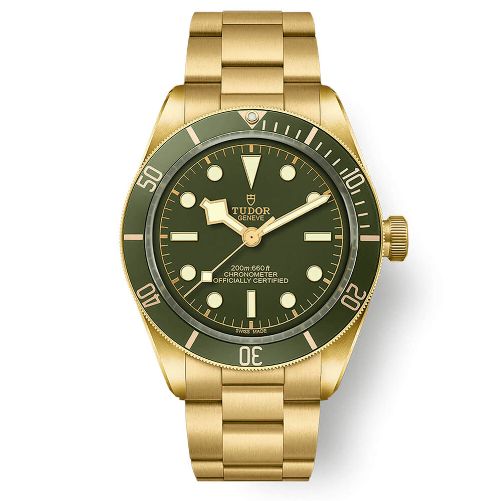 TUDOR Black Bay 58 18K 39mm Green Dial Yellow Gold Bracelet Watch