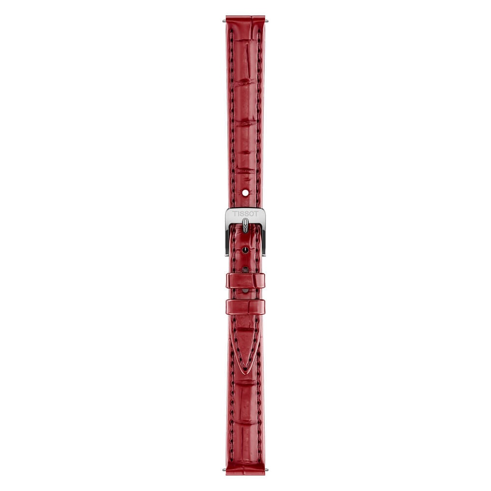 Tissot SRV 30mm Red Dial Leather Strap Watch image number 2