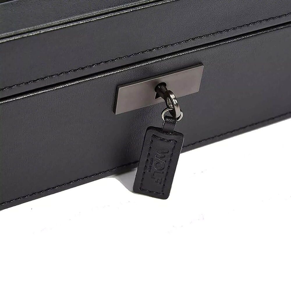 WOLF Axis 8 Pc Powder Coat Finish Vegan Leather Watch Box