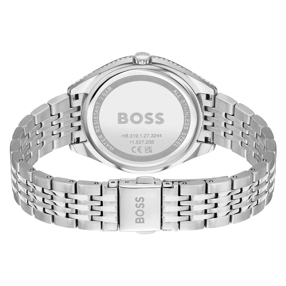 BOSS Saya 37mm Quartz Silver Dial Rose Gold Index Steel Case Bracelet Watch image number 3