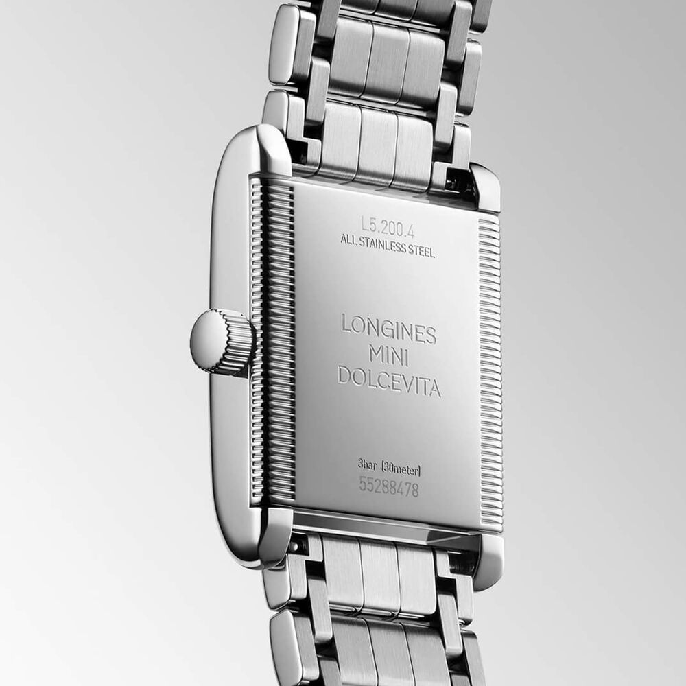 Longines MiniDolcevita 2023 29 X 21.50mm Silver "flinqué" Dial Steel Bracelet Watch image number 1