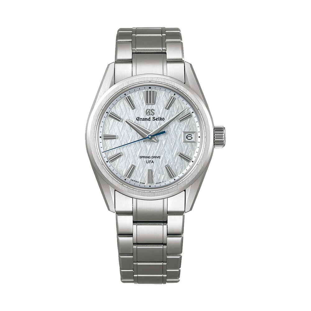 Grand Seiko ‘Ice Forest’ UFA Spring Drive 37mm Dial Titanium Bracelet Watch image number 0