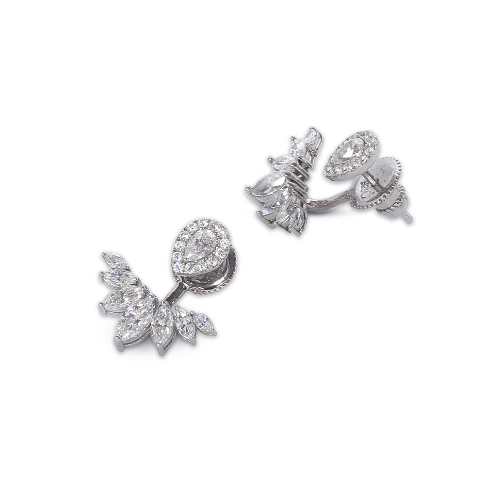 CARAT* London Noa Collection Sterling Silver Suriya Jacket Earrings